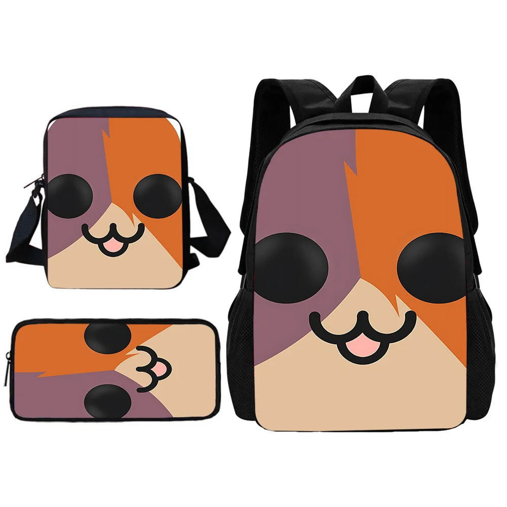 New Game FortniteS Child School Backpack With Shoulder Bag Pencil Bags School Bags for Boys Girls Best Gift