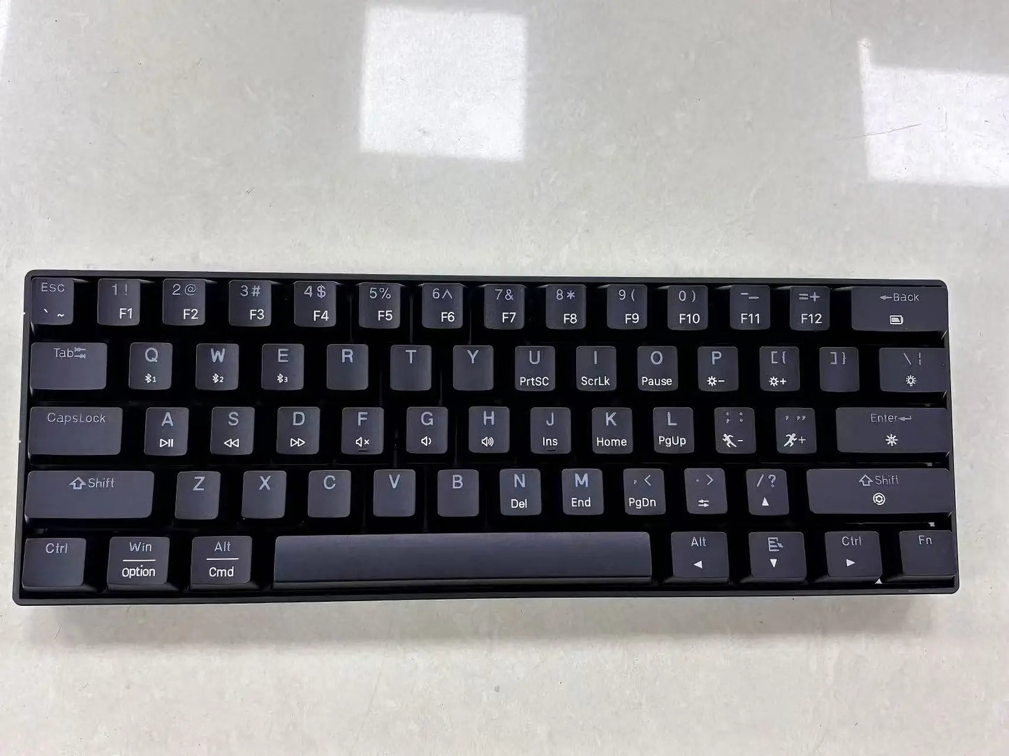New Portable Compact 61 Keys 3-Mode Mechanical Keyboard RGB Backlit Brown Switch Wireless Bluetooth Gaming Office Keyboard
