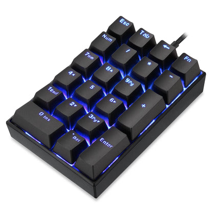 Motospeed K23 Mechanical Numeric Keypad USB Wired Numpad LED Backlight Gaming Keyboard Red Switch Extended Layout For PC Laptops