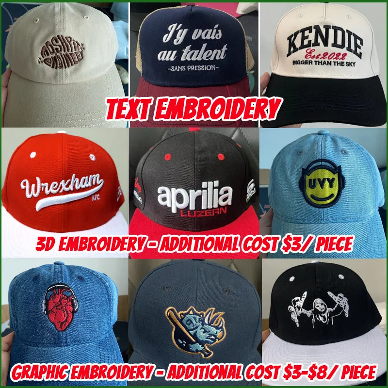 Fedoryn Custom Snapback Caps Splice Color Embroidery Hip Hop Cap for Women and Men DIY LOGO Design Print Hats Unisex Wholesale