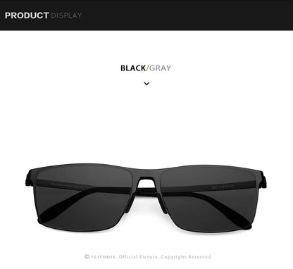 VEITHDIA Brand Fashion Sunglasses Stainless Steel High-definition Nylon Lens Polarized UV400 Eyeglasses For Men Women,  8212