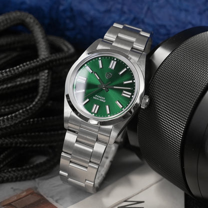 Watchdives WD1016 V3 Watch 37mm VH31 Sweep Quartz Movemet Stainless Steel Watch Waterproof Luminous Sapphire Men Wristwatch
