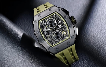 TSAR BOMBA Neue TB8204 Uhr für Herren, Japanisches Quarz-Chronographenwerk, 50M wasserdichte Armbanduhr, modische Sportuhr, luxuriöses Geschenk für Herren