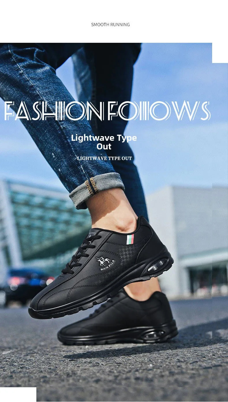 2026 New Men's Running Shoes Sporty Casual Travel Trendy Air-Cushioned White Sneakers Lightweight Shock-Absorbing Youth Footwear