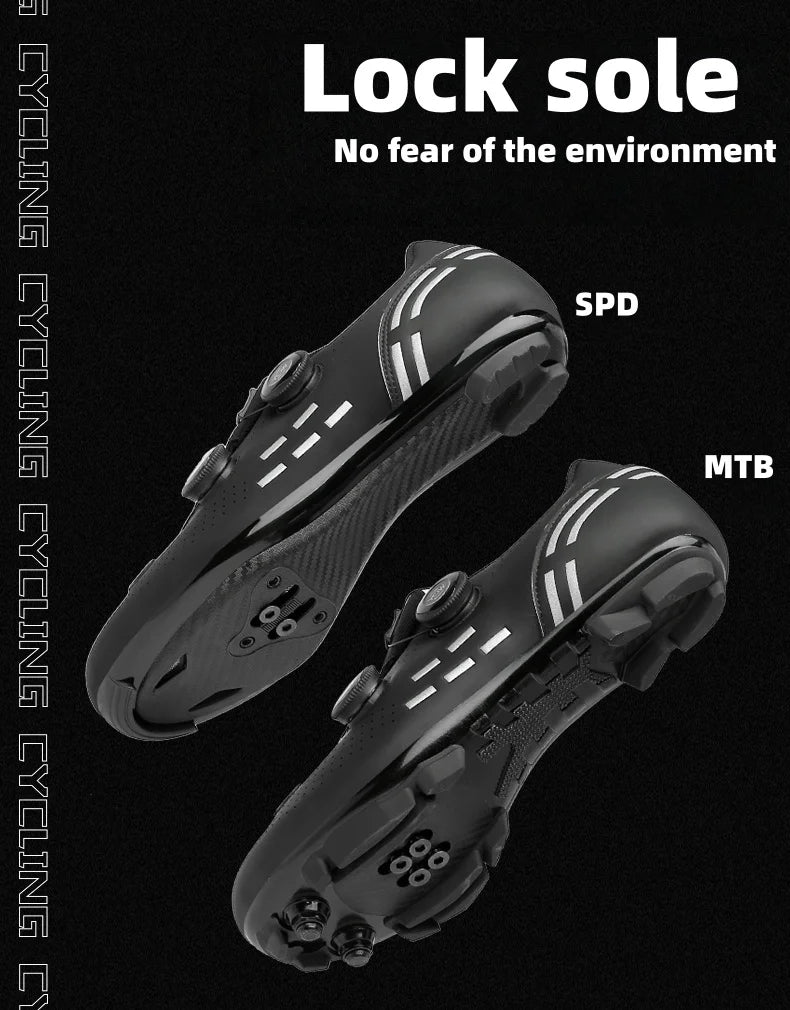 Pantofi de ciclism de înaltă calitate, SPD cu autoblocare pentru bărbați, pantofi sport de curse pentru bicicletă, pantofi de ciclism MTB de munte antiderapanți pentru femei, 36-47