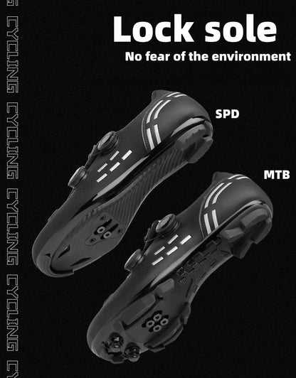 Pantofi de ciclism de înaltă calitate, SPD cu autoblocare pentru bărbați, pantofi sport de curse pentru bicicletă, pantofi de ciclism MTB de munte antiderapanți pentru femei, 36-47