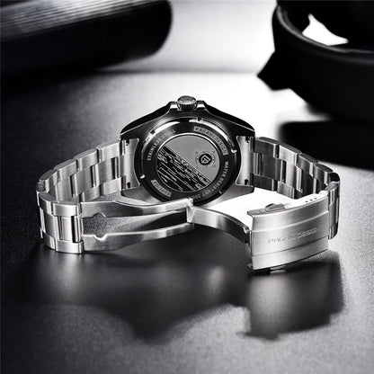 PAGANI DESIGN 2025 New Men's Automatic Mechanical Watch GMT Classic Retro Stainless Steel 200m Water Resistant Men's Wristwatch