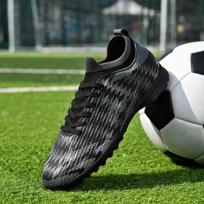 Uudet miesten korkealaatuiset jalkapallokengät, nappulakengät otteluihin, sisäkäyttöön, suosittuihin ulkopeleihin, nurmelle, korkeavartiset futsal-luistamattomat sneakerit