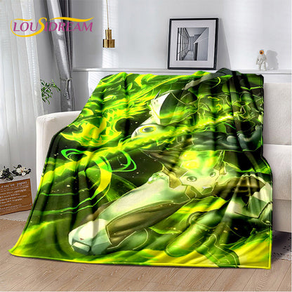 Overwatch Game Gamer DVA Reaper mekana plišana deka, flanelska deka za dnevni boravak, spavaću sobu, krevet, kauč, piknik, djecu, 3D
