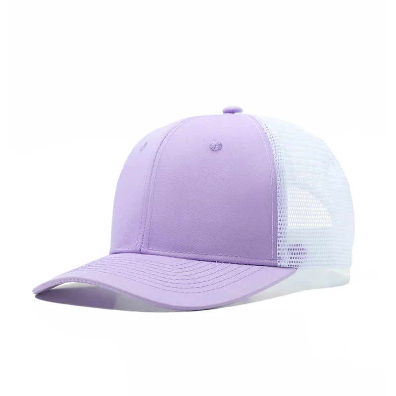 Hot Sale Summer Mesh Baseball Cap Men Women Slight Curved Snapback Trucker Hat Unisex Casual Outdoor Breathable Dad Cap Gorras