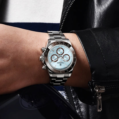 Chronographenuhr für Herren von PAGANI DESIGN – Luxuriöse Quarz-Armbanduhr, leuchtend und wasserdicht.