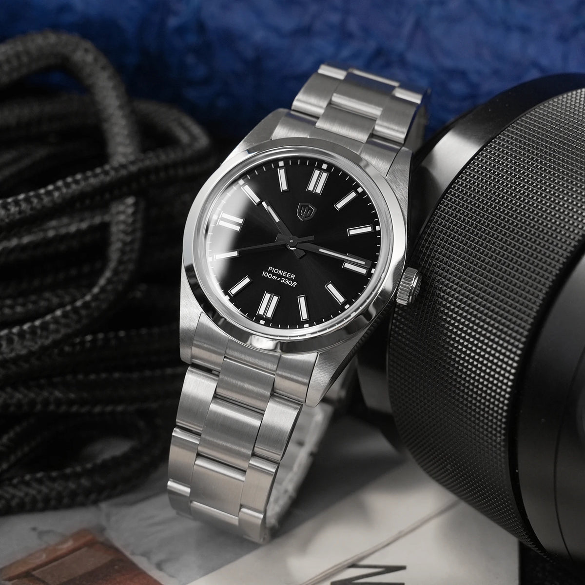 Watchdives WD1016 V3 Quartz Watch 37mm Stainless Steel Case Sapphire Vintage Watch  VH31 Sweep Movemet 100m Waterproof Men Watch