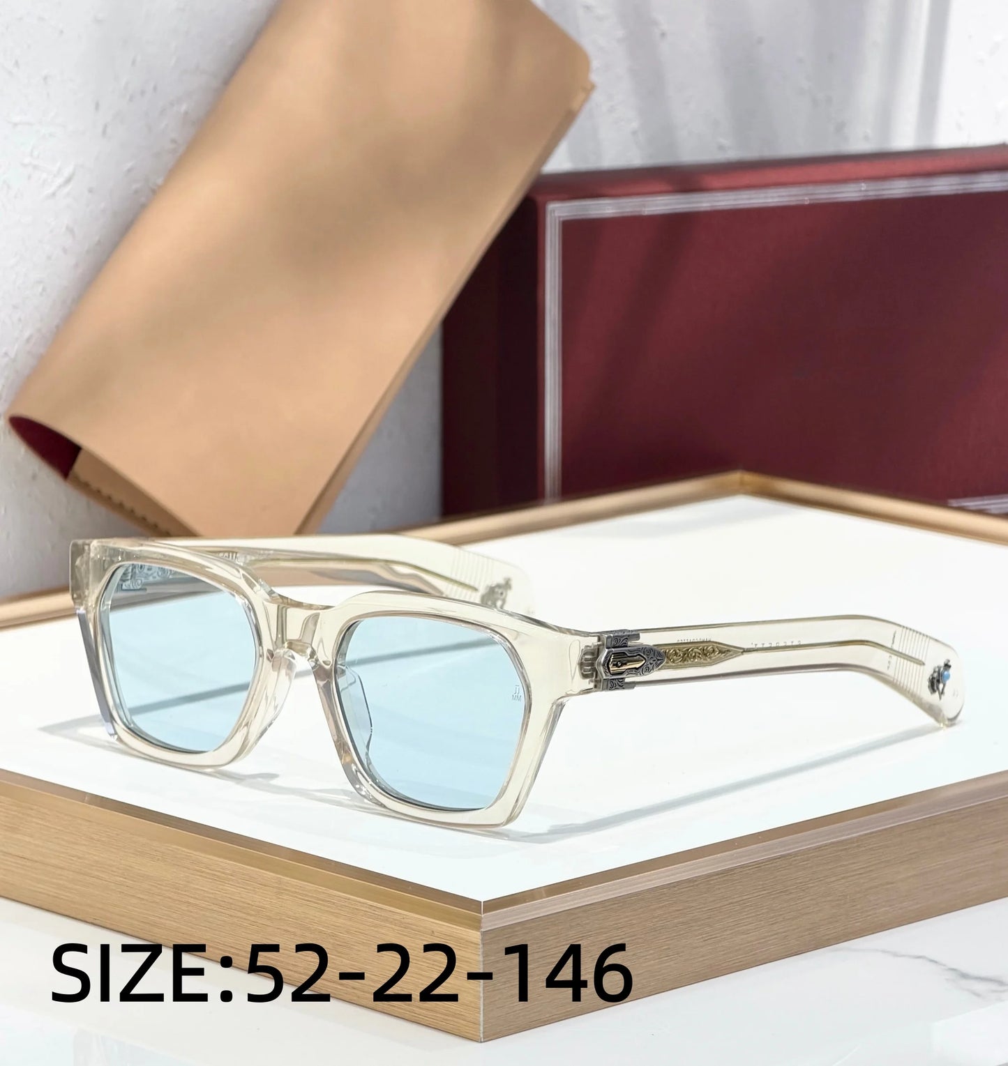 Sterett Luxury Sunglasses Acetate Frame Handmade Limited Edition Paddle Temples Premium Quality