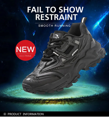 BONA 2023 New Designers Anti-Slip and Wear-Resistant Classic Running Shoes Athletic Sport Shoes Men Outdoor Sneakers Lightweight