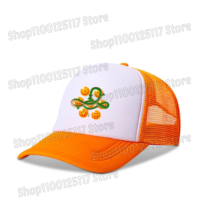 Dragons Ball Baseball Cap Anime Printed Caps Breathable Peaked Hat Cartoon Goku Summer Sports Snapback Mesh Sunhat Children Gift