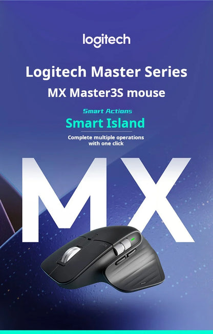 Logitech MX Master 3S Wireless Bluetooth Mouse, Ergonomic Business Office Mouse with 8K DPI, Rechargeable Multi-Device Wireless Mouse