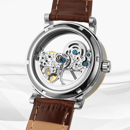 2026 Top Brand Luxury Steel Skeleton Tourbillon Automatic Watch Men Leather Mechanical Waterproof Luminous Elegant Wrist Clock