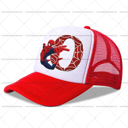 Spiderman Children Baseball Cap Kawaii Cartoon Printed Cap Boys Girls Outdoor Sports Sun Hat Adjustable Peaked Cap Kids Gifts