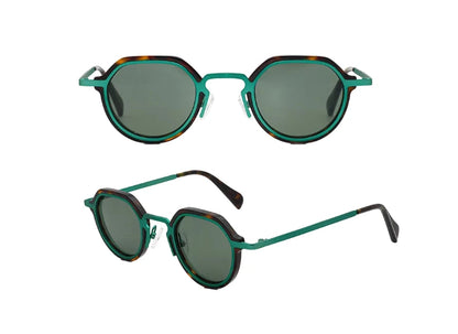 ChicOptix Fashionable Retro Acetate and Metal Sunglasses Unisex Luxury Brand Designer Style UV400 UV Protection Outdoor Casual
