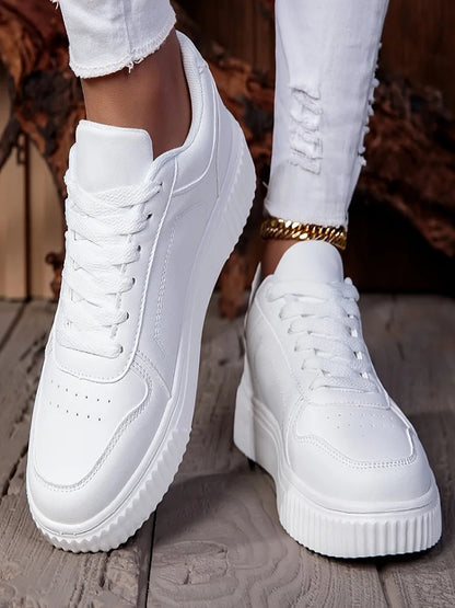 Damen- und Herren-Casual-Sneaker mit vulkanisierter Sohle, Schnürung, rutschfest, leicht und bequem, Unisex-Sportschuhe
