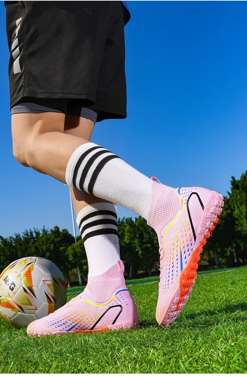 Men Football Boots Professional Turf Futsal Match Grass Unisex Outdoor Training Soccer Shoes Soccer Cleats Non-slip Breathable