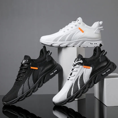 Modne muške tenisice, mrežaste ležerne cipele, muške cipele na vezanje, lagane vulkanizirane cipele, tenisice za hodanje, Zapatillas Hombre