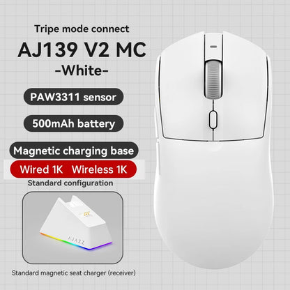 AJAZZ AJ139Pro/AJ139V2MC Kabellose Maus PMW3395/PAW3311-Chipsatz 12000-26000Dpi Professionelle Gaming-Maus