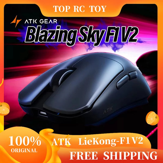 ATK F1 V2 Ultra MAX Gaming Mouse Wireless Tri-Mode PAW3950 8K Lightweight Esports Mouse for PC, Rechargeable RGB Gaming Mouse
