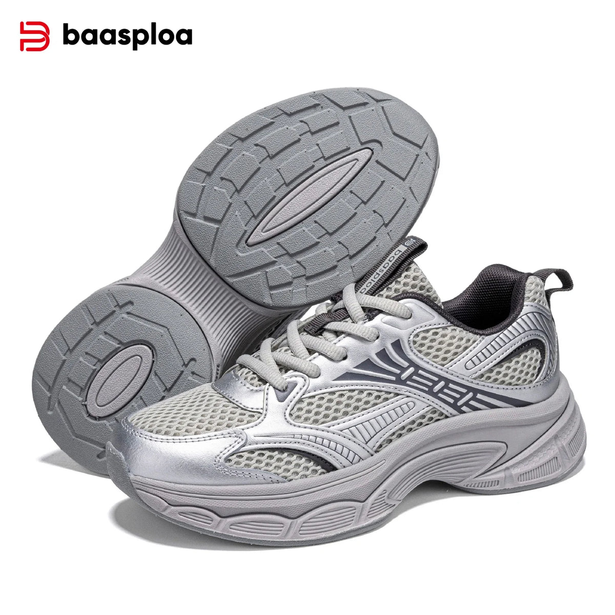 Chaussures de course pour femme Baasploa : baskets de jogging légères et tendance en mesh, antidérapantes, pour femme, d'extérieur, respirantes, colorées et décontractées