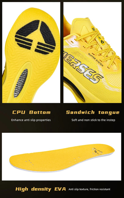 CIERSES  New Carbon Fiber Marathon Racing Training Shoes Breathable And Shock-Absorbing Air Cushion Men's Casual Sports Shoes