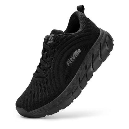 Buty męskie FitVille z szeroką przednią częścią, dobrze amortyzowane, bardzo szerokie, antypoślizgowe, lekkie i oddychające buty do biegania