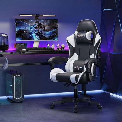 Ergonomiczny, nowoczesny obrotowy fotel gamingowy e-sportowy z kółkami do biura i domu, komputerowy fotel gamingowy w stylu obrotowym