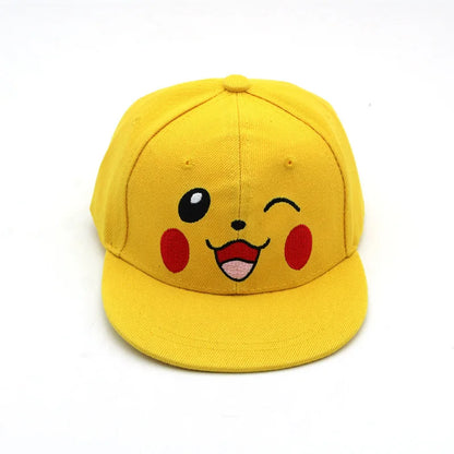 Hat Anime Pokemon Baseball Cap Hat Adjustable Pikachu Cosplay Hip Hop Cartoon Adult Hats Boy Girl Kids Birthday Gifts