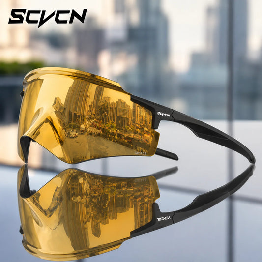 Scvcn Men's Cycling Glasses Outdoor Sport Runing Sunglasses Women MTB Bike Bicycle Goggles Road Riding Fishing Hiking Eyewear
