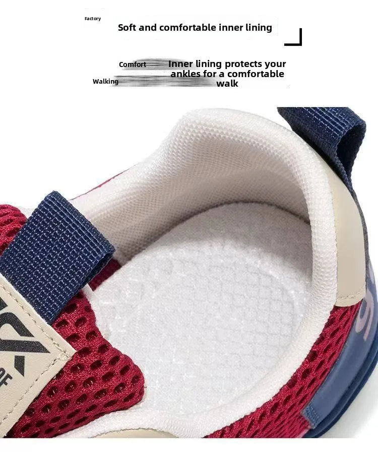 Men's Breathable Running Shoes Lightweight Mesh Upper Comfortable Soft Sole Sporty Casual Sneakers Trendy Summer Footwear