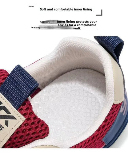 Men's Breathable Running Shoes Lightweight Mesh Upper Comfortable Soft Sole Sporty Casual Sneakers Trendy Summer Footwear