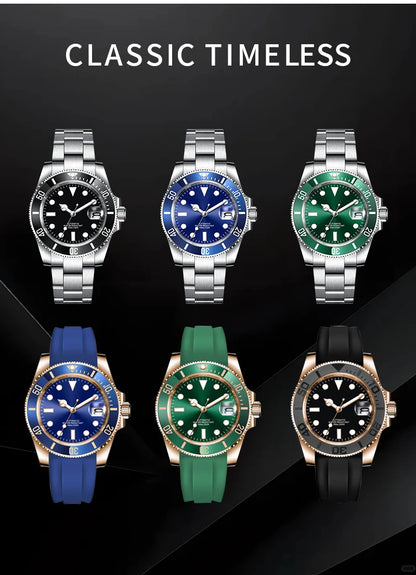 Customized Logo Men's Mechanical Automatic Wristwatch NH35 Movement 40mm Dial 100M Waterproof Sapphire Glass DIY Corgeut
