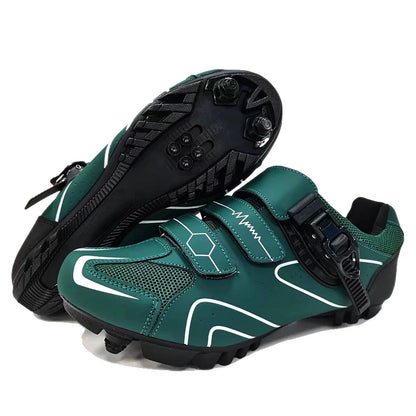 Mountain Bike Shoes Mens Cycling Shoes Quick Ratchet Buckle Compatible with SPD System Pedal for Indoor Outdoor Women MTB Shoes