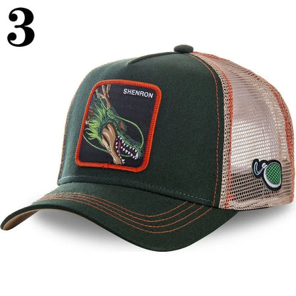 Dragon Ball Anime Character Printed Baseball Cap For Men And Women Hip Hop Hat Truck Driver Mesh Hat Summer Outdoor Sunshade