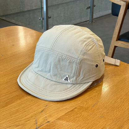Fashion Plaid Thin Sun Cap Quick-drying Letter Embroidery Sports Running Cap Adjustable Breathable Summer Cap Men Women