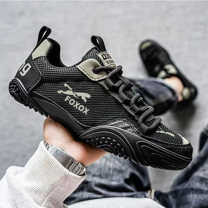 Men's Breathable Running Shoes Lightweight Mesh Upper Comfortable Soft Sole Sporty Casual Sneakers Trendy Summer Footwear