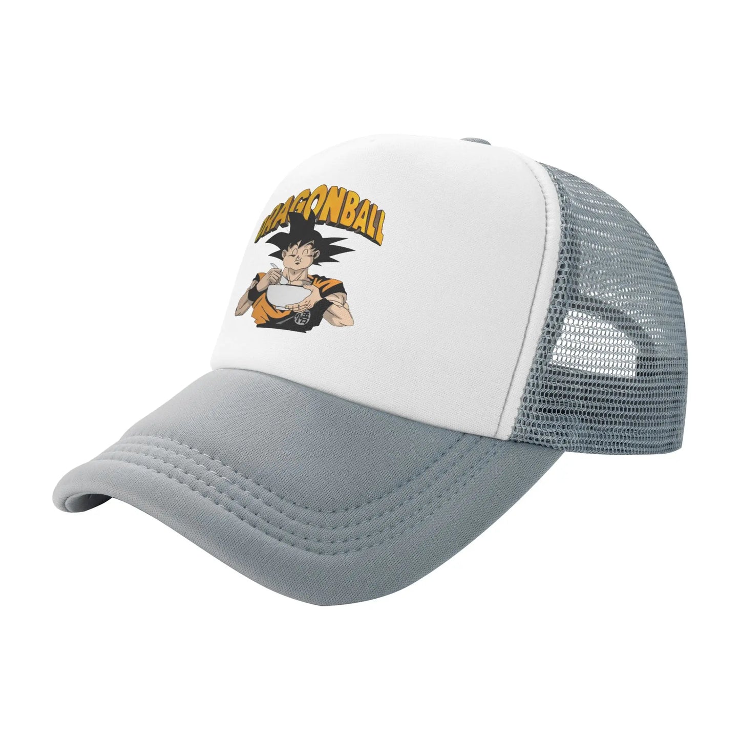DBZ dragon ball Goku Eating Ramen Mesh Baseball Caps Adult Sun Hats  Adjustable Snapback Caps Sun Caps Summer Trucker Caps