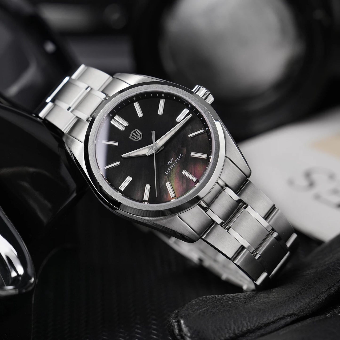 Watchdives WD0003C 38mm Watch VH31 Sweep Seconds Quartz Movement Stainless Steel Watch Elementum Original Design Men Wristwatch