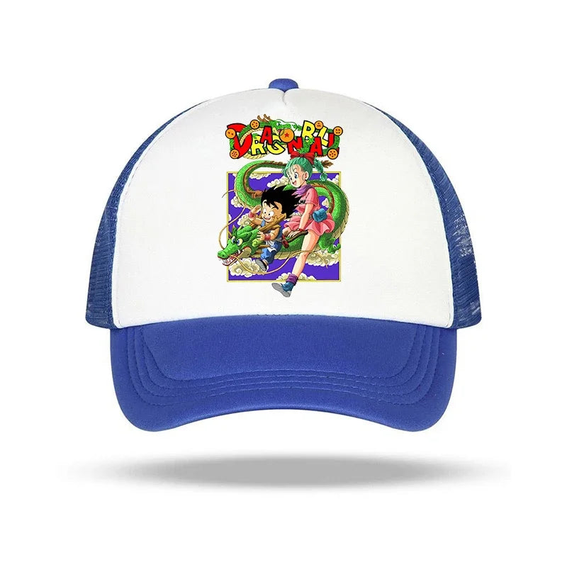 Dragon Ball Peaked Cap for Boy Goku Anime Print Hat Kid & Adult Caps Breathable Summer Hats Fashion Cartoon Costume Matching Hot