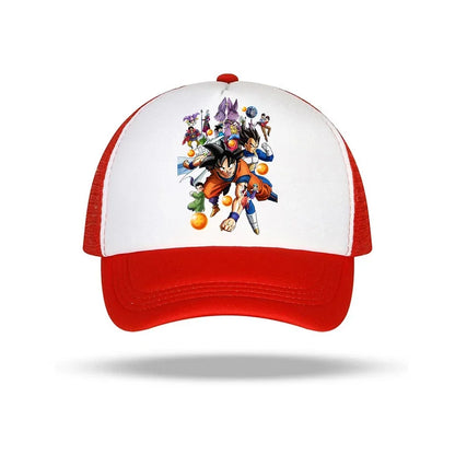 Dragon Ball Peaked Cap for Boy Goku Anime Print Hat Kid & Adult Caps Breathable Summer Hats Fashion Cartoon Costume Matching Hot