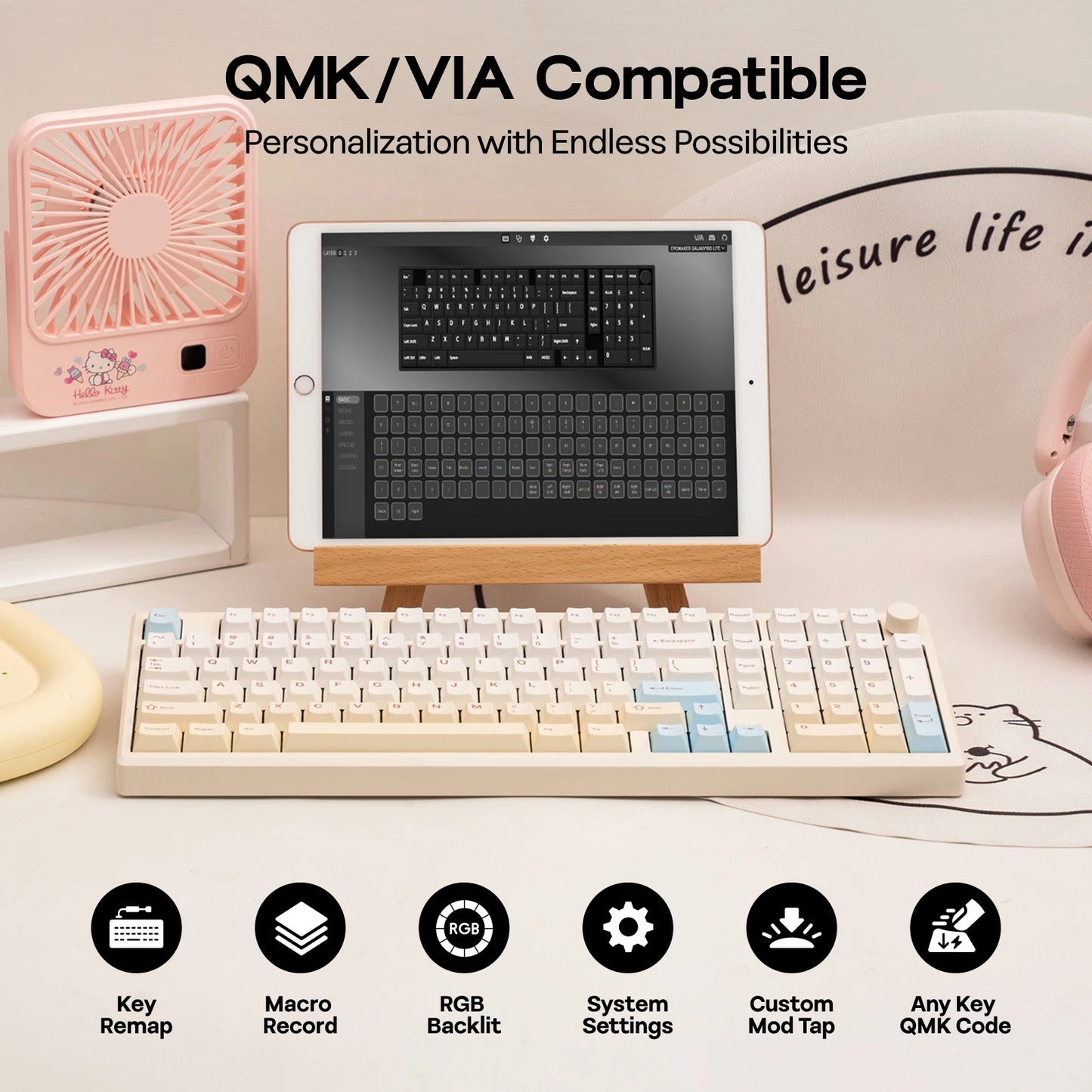 EPOMAKER Galaxy100 Lite QMK/VIA 96% ANSI US Layout Hot-Swap Wired/2.4GHz/BT Wireless 1800 Aluminum Gasket Mechanical Keyboard
