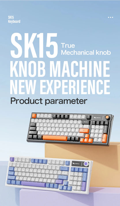 SMAILWOLF SK15 Laptop Gaming Wired Mechanical Keyboard Full Key Rollover Customized in Spanish