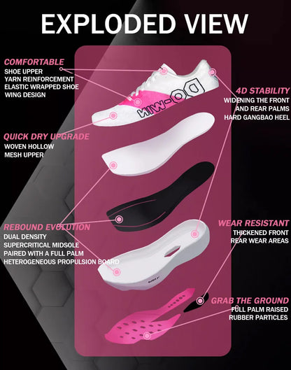 TaoBo Brand DOWIN Pro Running Shoes Carbon Plate Racing Marathon Stable Rebound Wear-resistant Men's Sneakers