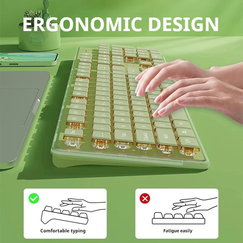 EWEADN V3 Wired Silent Office & Gaming Keyboard, Film Key Design, Ergonomic, for Windows/Laptop/PC/Desktop, E-sports Accessory