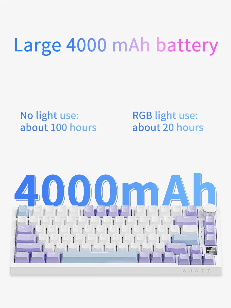 Ajazz AK820 /AK820PRO Gaming Mechanical Keyboard 82 Keys Wired Bluetooth 2.4GHz Wireless Gamer Keyboard Custom Gasket for Laptop
